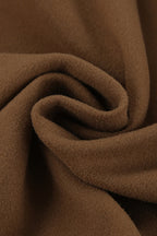 Stand Collar Melange Brown Wool Coat image 8