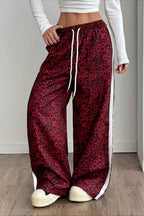 Leopard Print Spliced Casual Pants image 2
