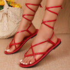 Mira Flat Sandals detail view styled for Avrienne