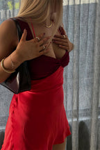 Sexy Cami Backless Satin Mini Dress image 9