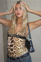Strapless Leopard Cami Crop Top image 1