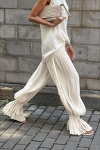 Structured Puff Ankle Chic Casual Pants image 3