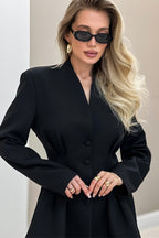 V Neck Waist Detail Blazer image 9