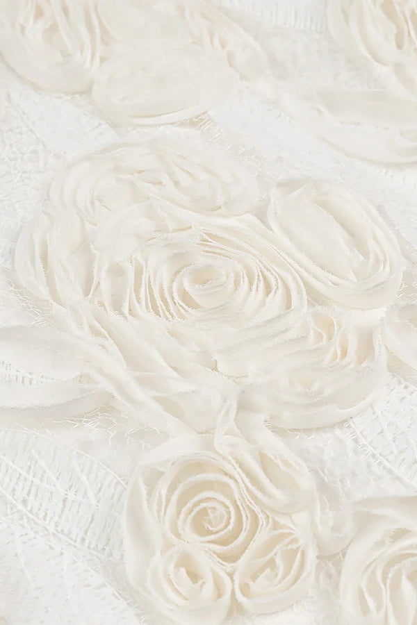 Rose Appliqué Ruffle Cami Maxi Dress image 5