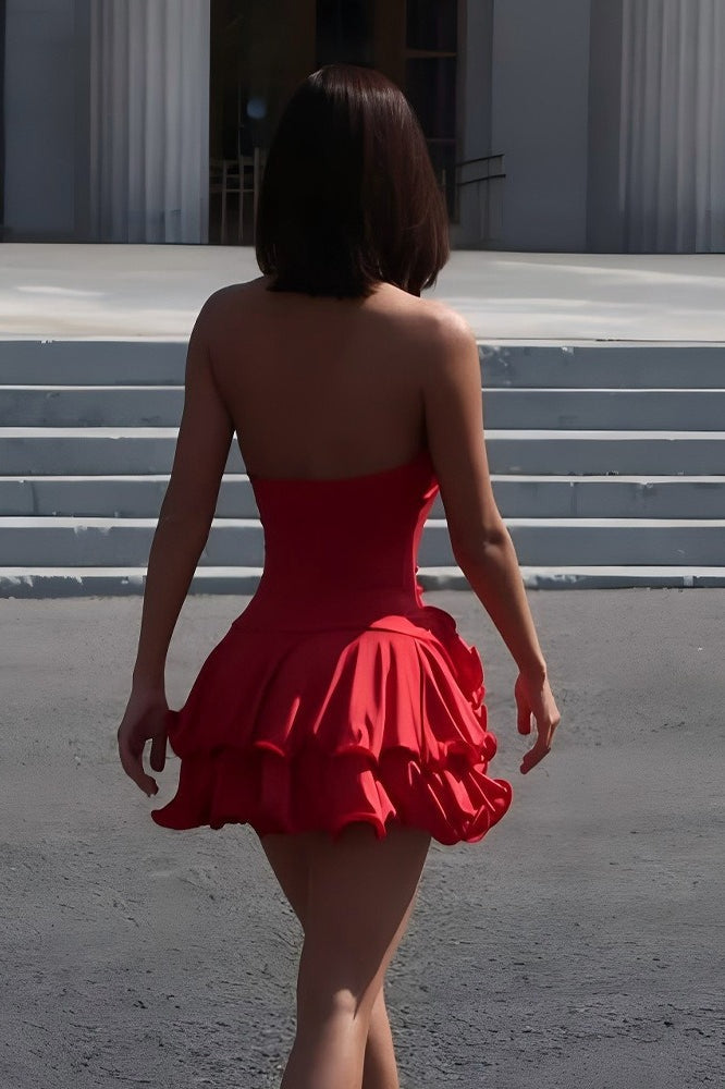 Halter Backless Button Party Dress image 12
