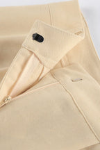 One Shoulder Asymmetric Tie Top High Waist Pants Two Piece Set image 8