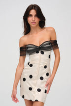 Sexy Off-Shoulder Mesh Bustier Mini Dress image 1