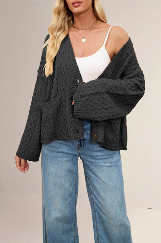 Cable Knit Oversized Cardigan image 4