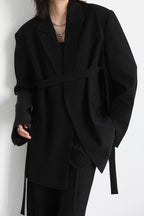 Belted Shoulder Detail Blazer image 13