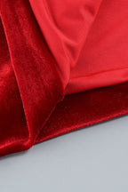 Velvet Strapless Split Party Dress image 3