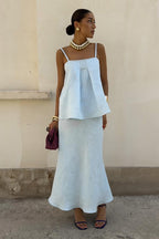 Sleeveless Casual Cami Mermaid Skirt Set image 10