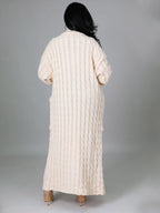 Knitted Solid Graceful Open Front Cardigan image 27