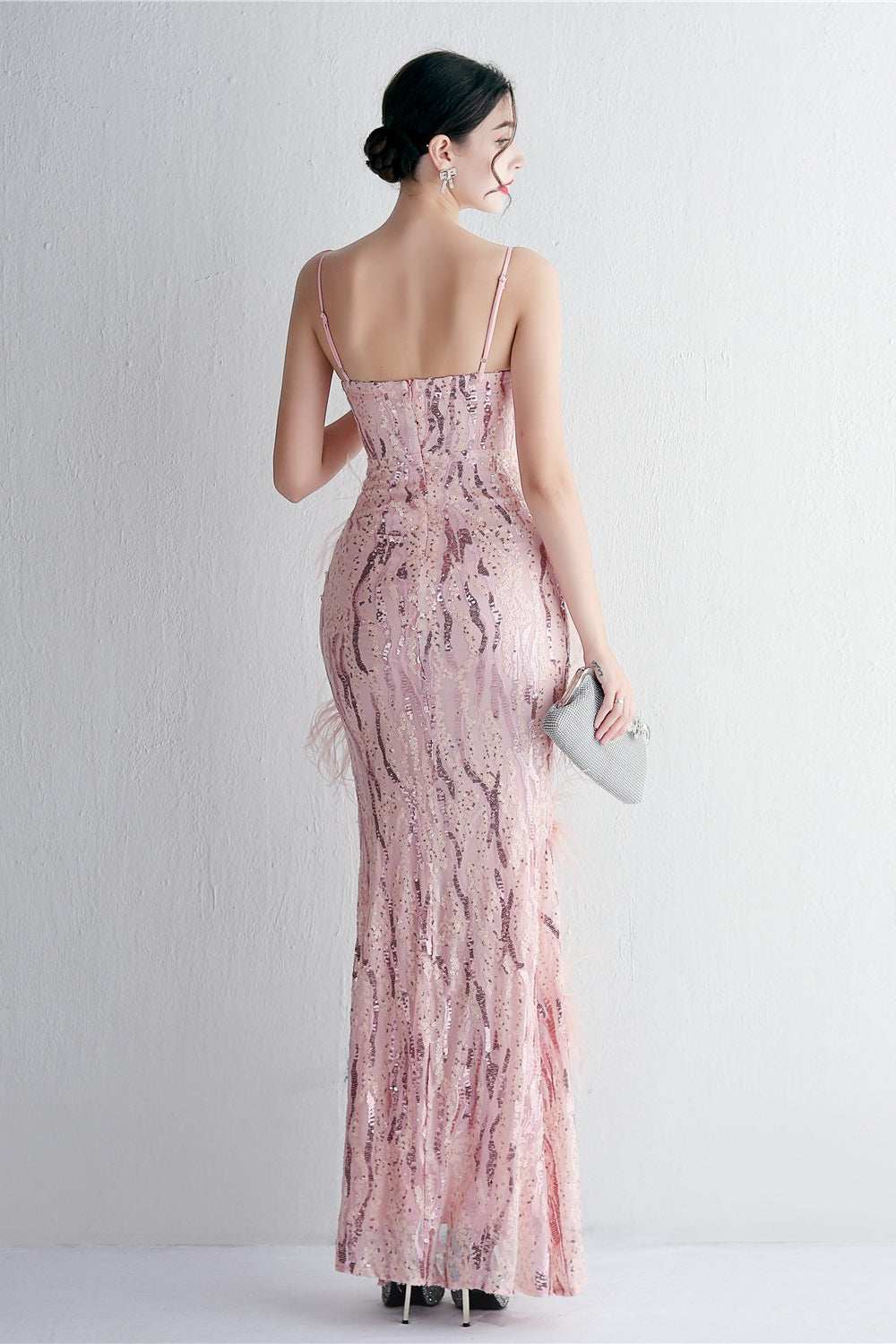 Intricate Beadwork Figure Hugging Gown Formal Dress image 6