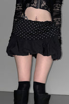 Polka Dot Patchwork Mini Skirt image 3