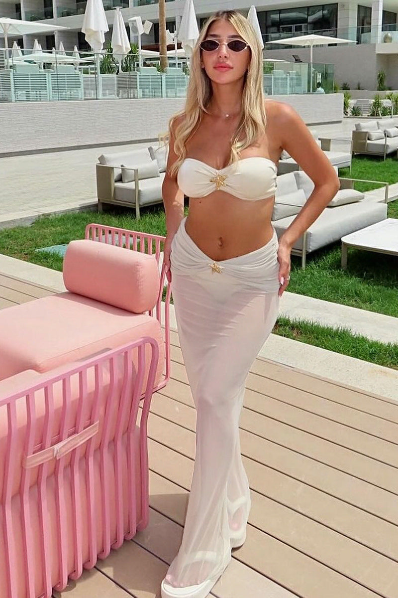 Sexy Bikini with Beach Skirt Three Piece Swim Set image 5