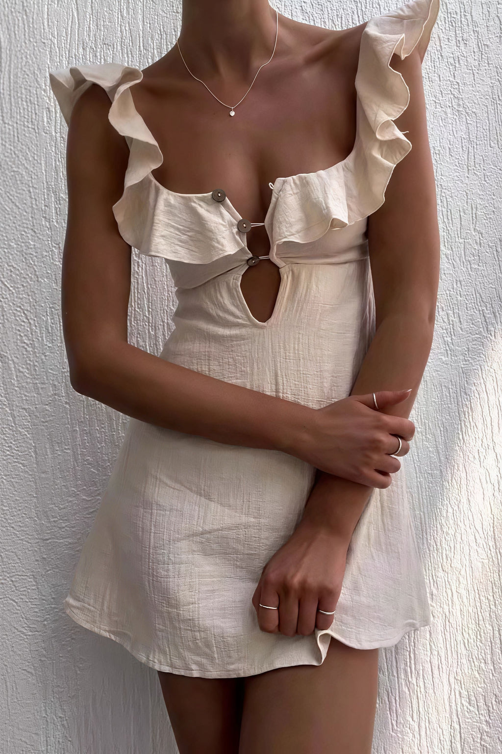 Ruffle Hem Spaghetti Strap Mini Dress image 2