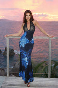 Sexy Tie Dye Spaghetti Strap Lace Insert Maxi Dress image 1