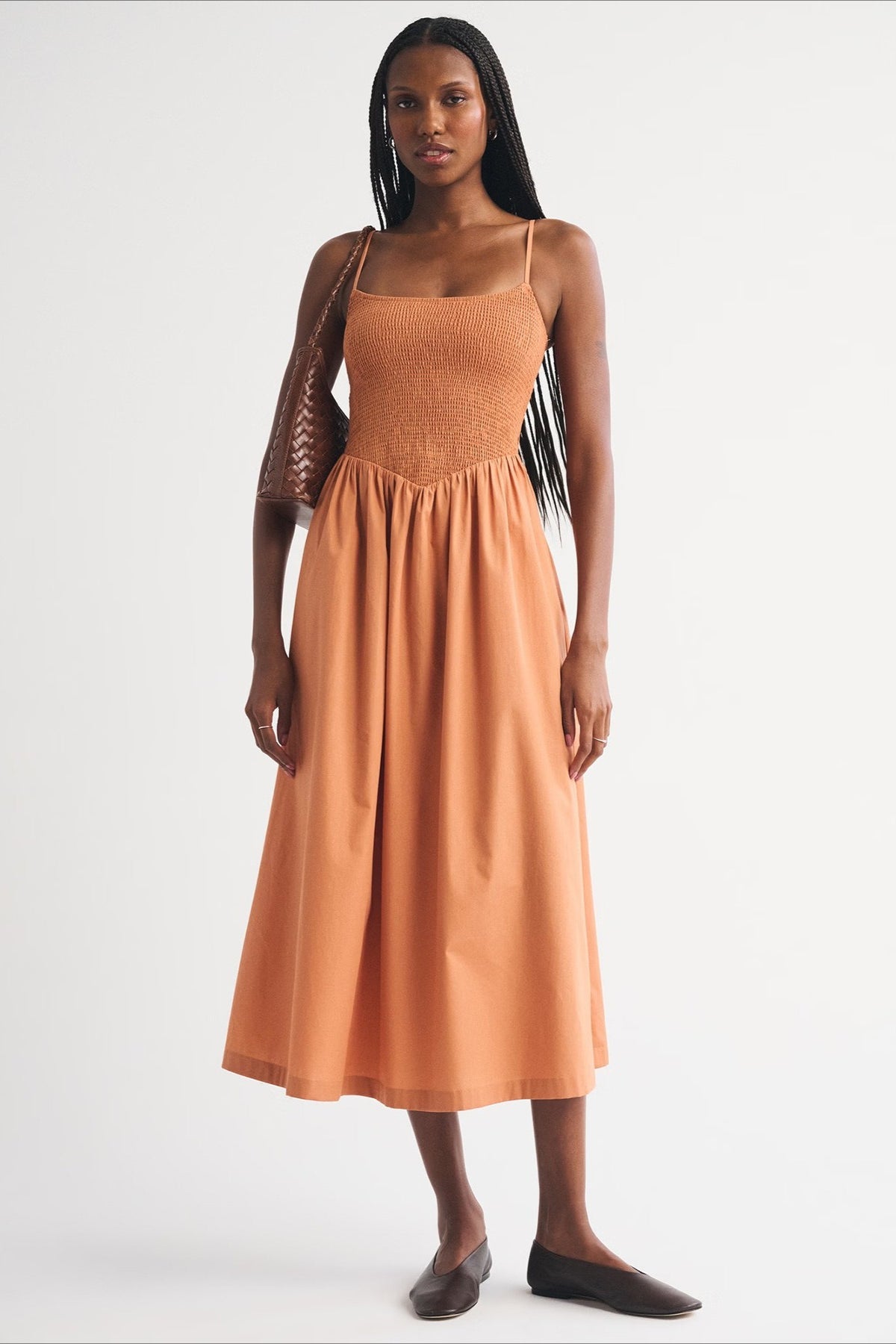 Striped Pocket A-Line Printed Midi Dress image 13