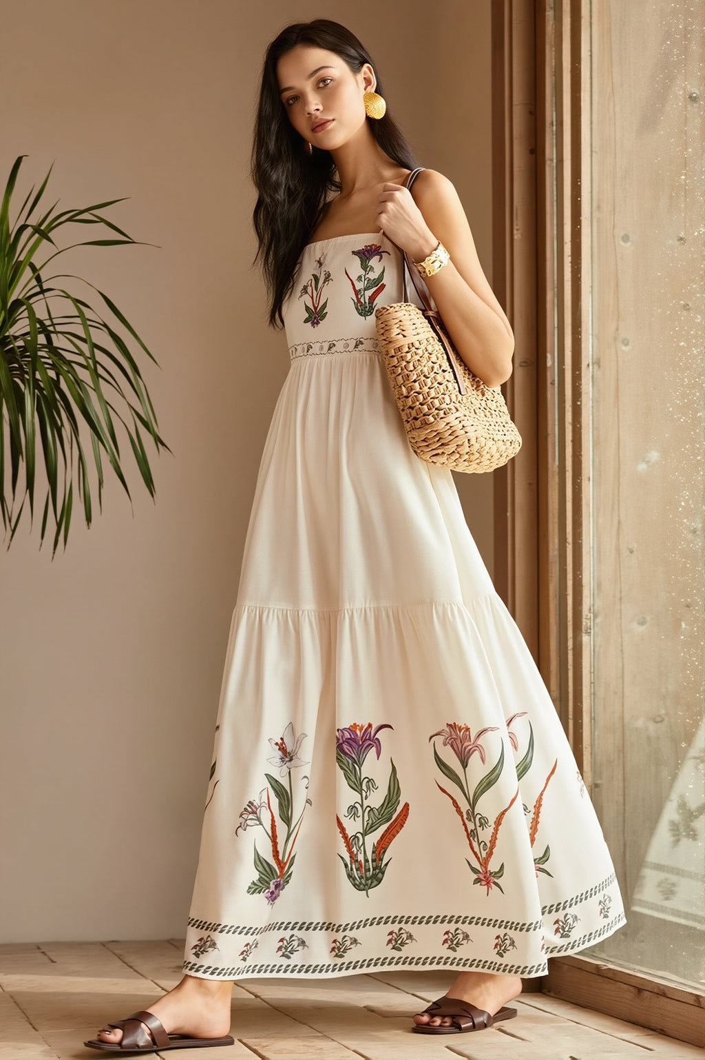 Swing Print Bandeau Cami Boho Dress image 3