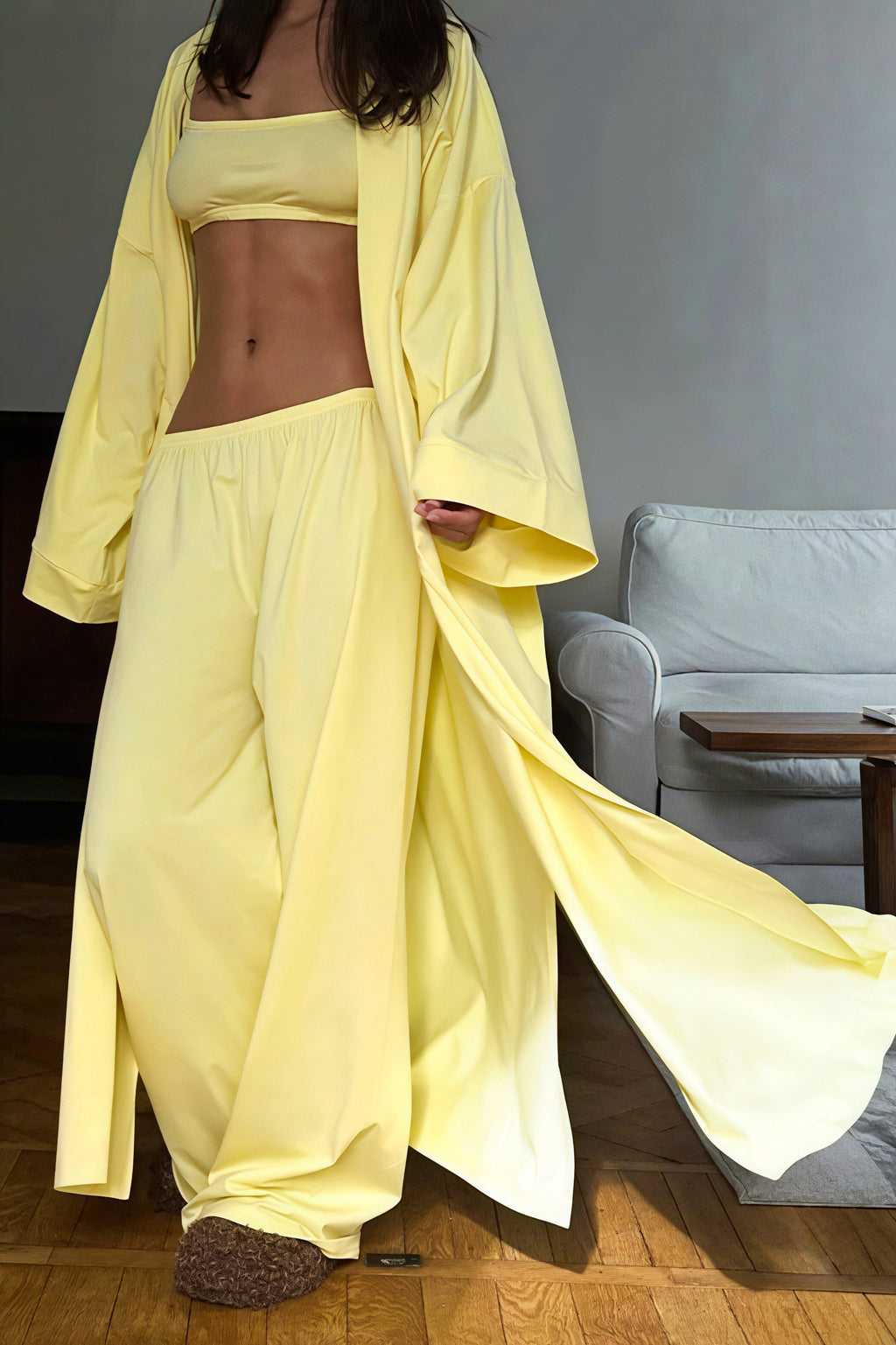 Casual Strapless Wide Leg Three Piece Set image 3