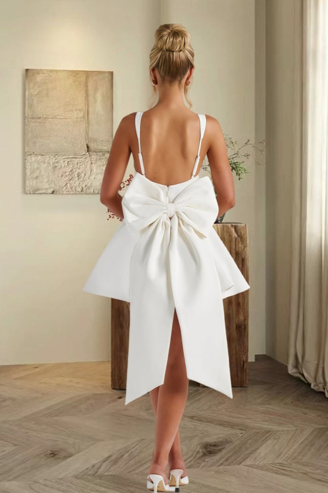 Detachable Bow Corset Mini Party Dress image 4