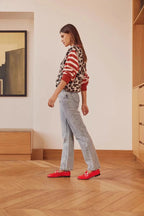 Leopard Print Contrast Cardigan Sweater image 3