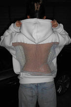Mesh Cutout Hooded Long Sleeve Casual Sporty Hoodie image 2