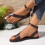 Helena Toe-Loop Sandals detail view styled for Avrienne
