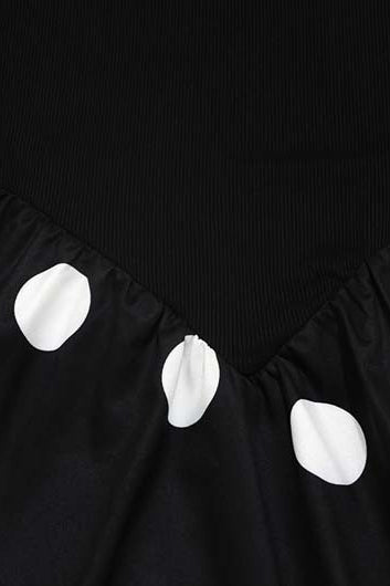 Casual Patchwork Polka Dot Maxi Dress image 6
