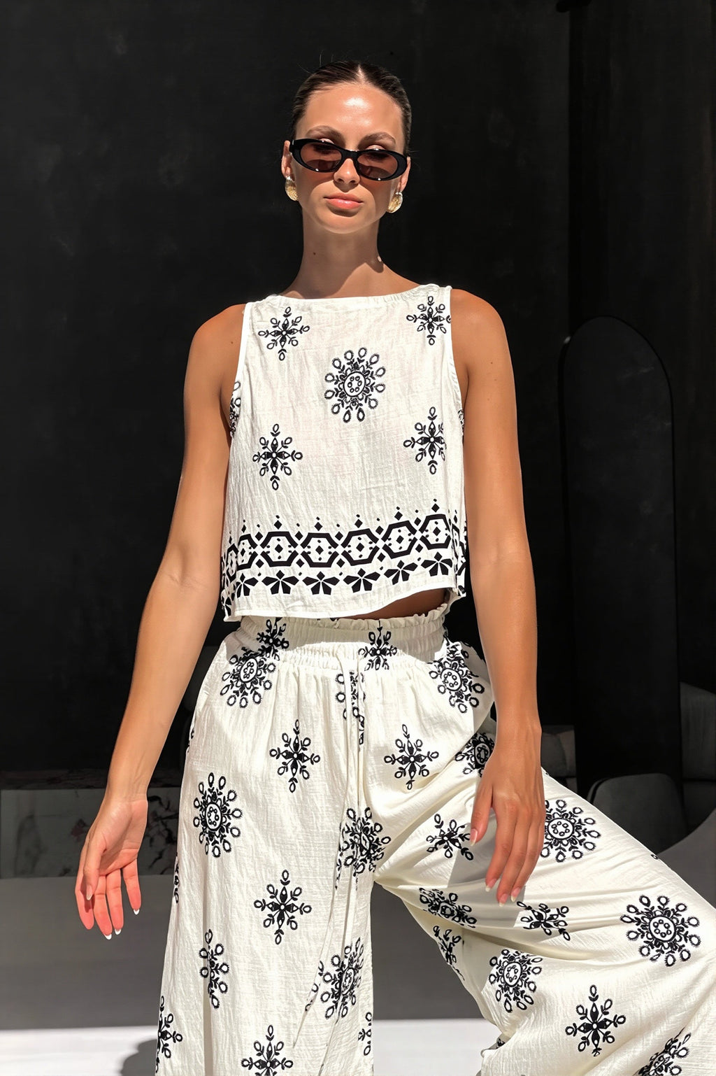 Boho Linen Tank Casual Two Piece Set image 4