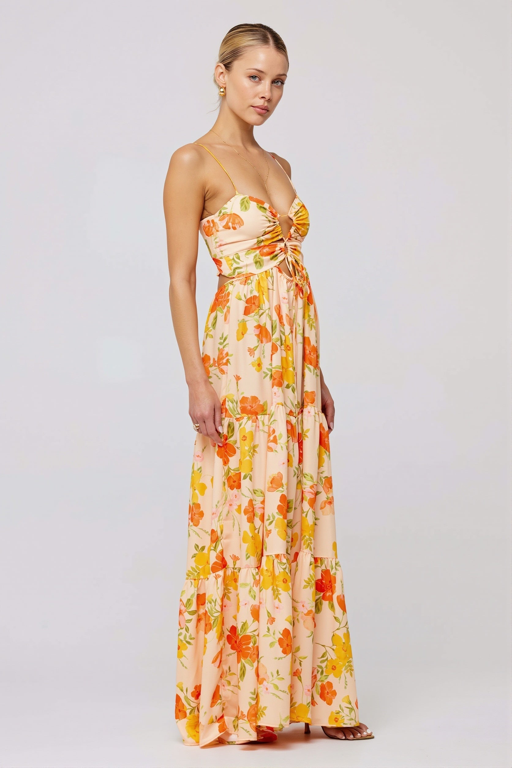 Floral Splice Swing Cami Maxi Dress image 2