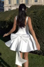 Bow Spaghetti Strap Party Cocktail Dress image 5