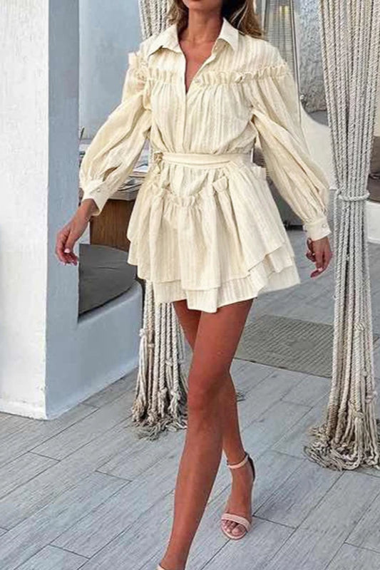 Elegant Lantern Sleeve Boho Dress image 6