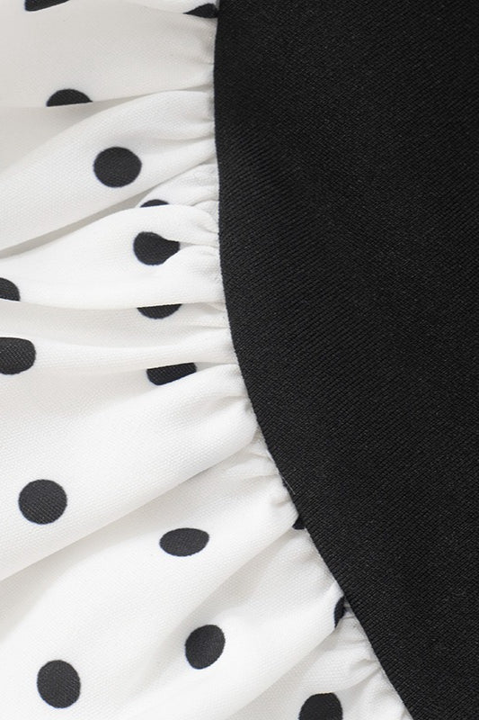 Polka Dot Strapless Bodycon Mini Dress image 4