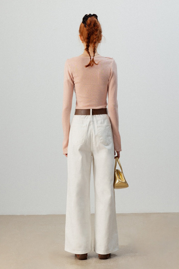 Burgundy Mock Two Piece Knit Top image 5