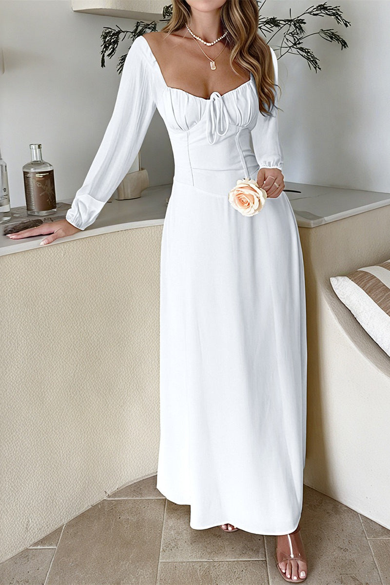 Solid Long Sleeve Party Dress image 1