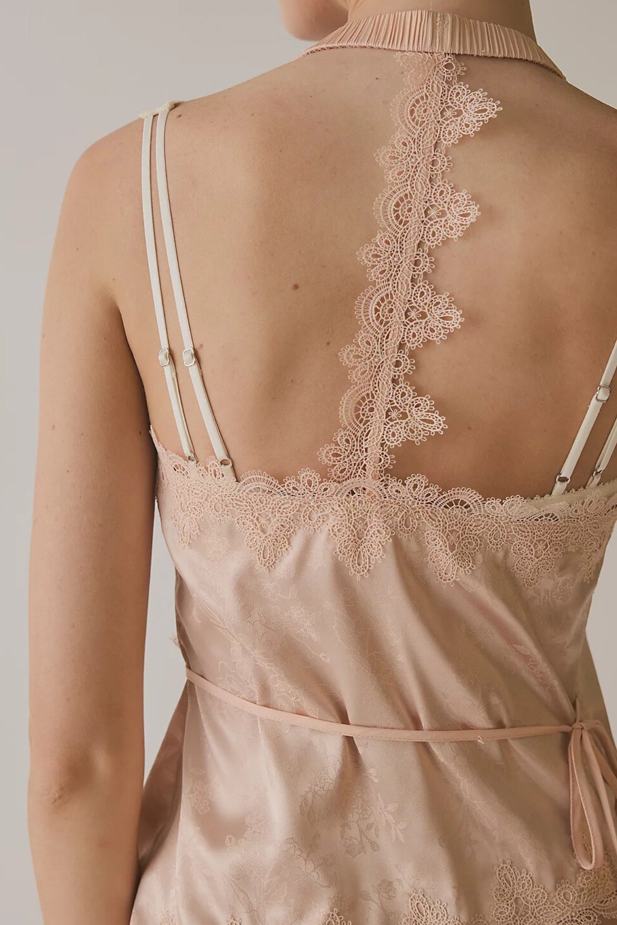 Sexy Jacquard Lace Tie Cropped Halter Top image 9