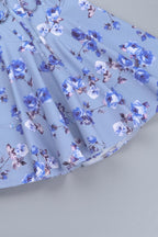 Floral A-line Cutout V-neck Spaghetti Strap Party Dress image 8