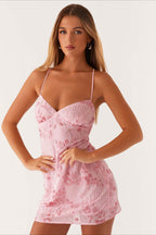 Colorful Beaded Back Tie Cocktail Dress image 13