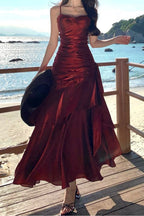 Satin Ruffle Trim Party Dress image 11