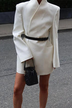 Long Sleeve Stand Collar Blazer image 3