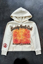 Vintage Print Pullover Hoodie image 1