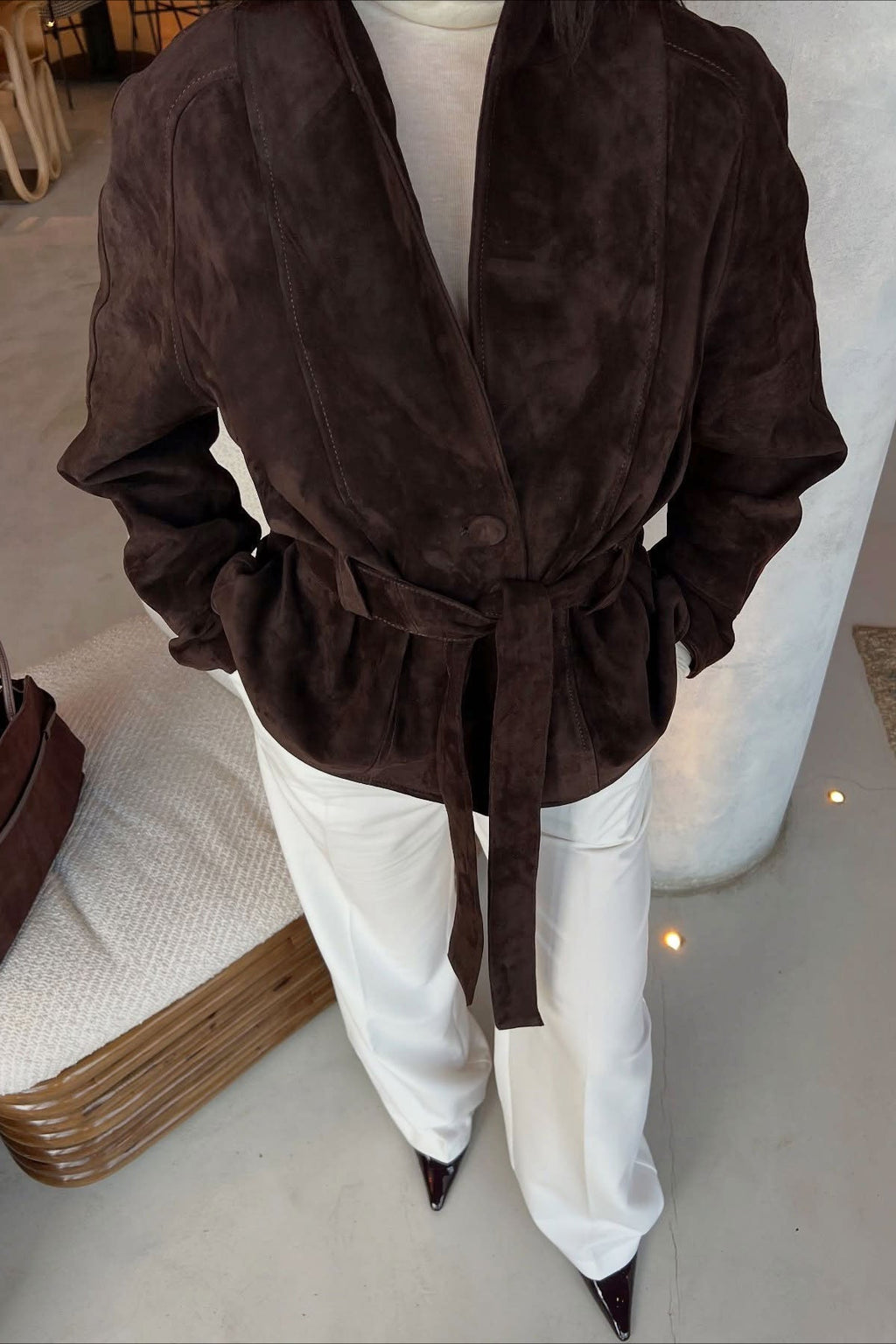 Suede Vintage Long Sleeve Jacket image 6