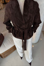 Suede Vintage Long Sleeve Jacket image 6