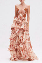 Chic V-Neck Pleated Boho Dress image 2