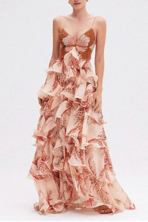 Chic V-Neck Pleated Boho Dress image 2