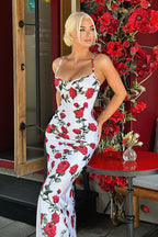 Square Neck Floral Cami Party Dress image 2