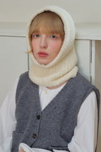 Solid Color Wool Blend Balaclava One-Piece Warm Knitted Hat image 1