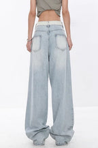High Waist Draped Gradient Ripped Jeans image 14