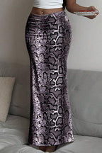 Fashion Low Rise Printed Maxi Skirt image 1